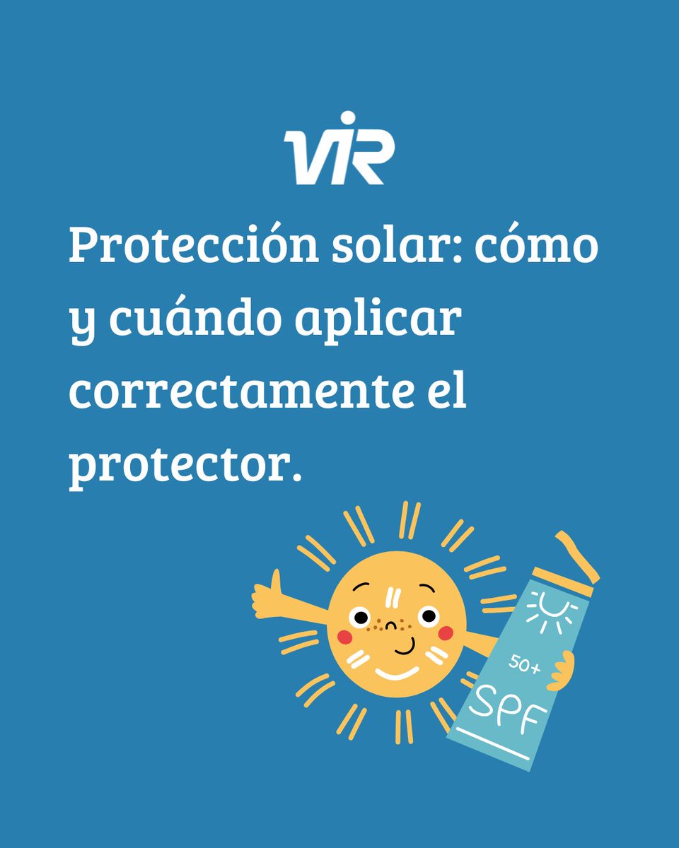 ☀️ ¡Protégete del sol como se debe! 🧴
✅ Aplica protector 30 min antes
 ✅ Reaplica cada 2h o tras baño/sudor
 ✅ No olvides orejas, cuello y pies
 ✅ Aunque esté nublado, ¡úsalo!
#LaboratoriosVIR