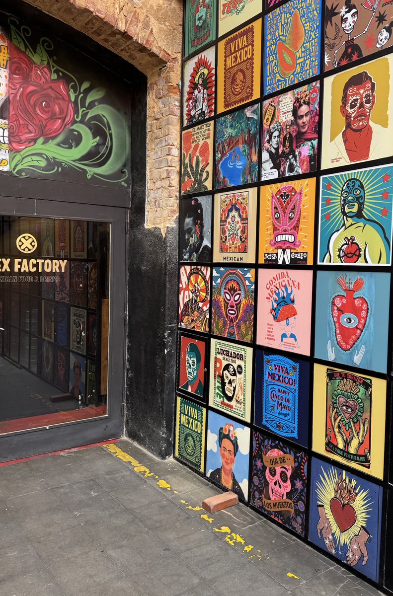 Colourful Entrance to this Mexican restaurant #chairs #furniture #contract #restaurant #bars #colourful