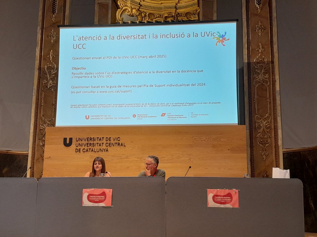 Eulàlia Massana (@eulaliamassana) on Twitter photo I ara la <a href="/elenamolinav/">Elena</a> <a href="/uvic_udute/">UDUTE UVic</a> presenta els resultats de l'enquesta feta al PDI <a href="/uvic_ucc/">UVic-UCC</a> sobre l’atenció a la diversitat i la inclusió a la <a href="/uvic_ucc/">UVic-UCC</a>
#CIFE <a href="/uvic_cife/">CIFE - Centre d'Innovació i Formació en Educació</a> #JornadaDocènciaUniversitària I ara la <a href="/elenamolinav/">Elena</a> <a href="/uvic_udute/">UDUTE UVic</a> presenta els resultats de l'enquesta feta al PDI <a href="/uvic_ucc/">UVic-UCC</a> sobre l’atenció a la diversitat i la inclusió a la <a href="/uvic_ucc/">UVic-UCC</a>
#CIFE <a href="/uvic_cife/">CIFE - Centre d'Innovació i Formació en Educació</a> #JornadaDocènciaUniversitària