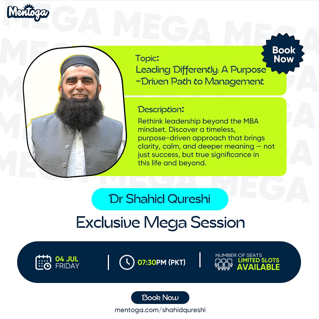 mentogacreators's tweet image. Learn Leadership with Purpose from one of Pakistan’s top entrepreneurship mentors, Dr. Shahid Qureshi!

🧠 “Leading Differently: A Purpose-Driven Path to Management”
🗓️ 4 July (Fri) | ⏰ 7:30 PM PKT
🎟️ Mentoga.com/shahidqureshi/…

#Mentoga #Leadership #DrShahidQureshi