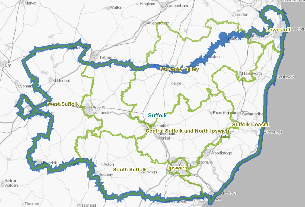 For this week's #FeaturedStatistic on the #SuffolkObservatory we look at the Suffolk Boundaries Map. Did you know that you can find out which parliamentary constituency you are in, all on the Suffolk Observatory? Find out more at suffolkobservatory.info/suffolk-bounda…