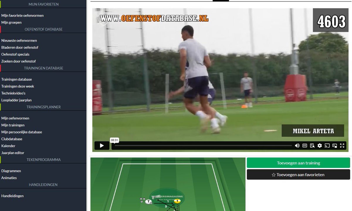 In deze passvorm van Mikel Arteta krijgt niet alleen de aanvaller minder weerstand bij het aannemen en passen, maar ook de verdediger bij het veroveren van de bal. Video &amp; uitleg: oefenstofdatabase.nl/?page=exercise…