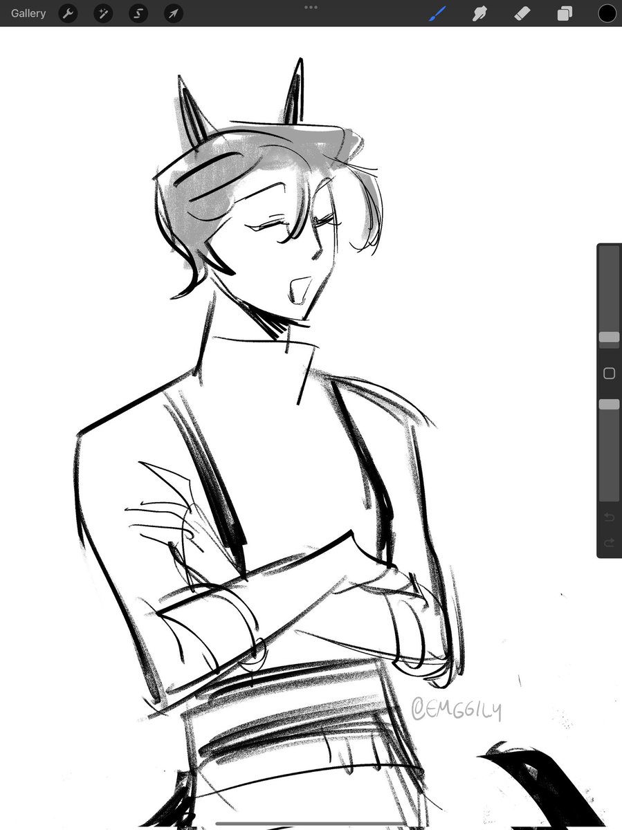 Emggily's tweet image. Wanted to doodle the new glam really fast 😮