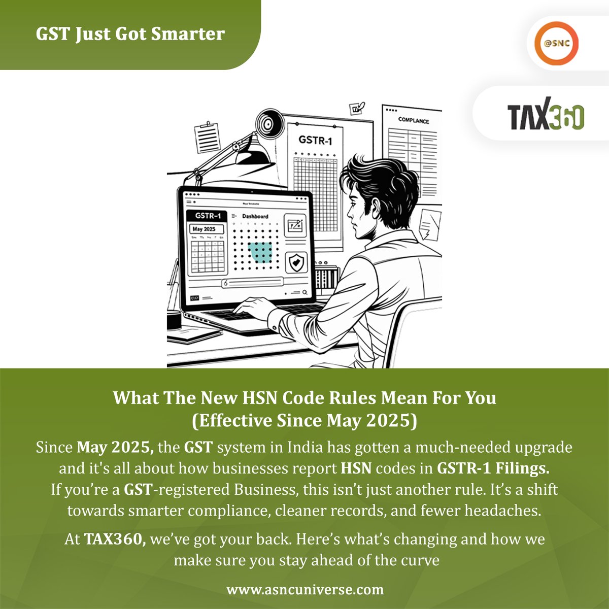SNCoffice's tweet image. New HSN Code Rules 2025!
Visit: tax360.asncuniverse.com/index

#hsncode #gstindia #gstfiling #tax360 #gstupdate #entrepreneurindia #taxfilingsimplified #gstcompliance #indianbusiness #taxationindia #msmeindia #startupindia #gstreturn #digitaltaxfiling #taxexpert #financesimplified