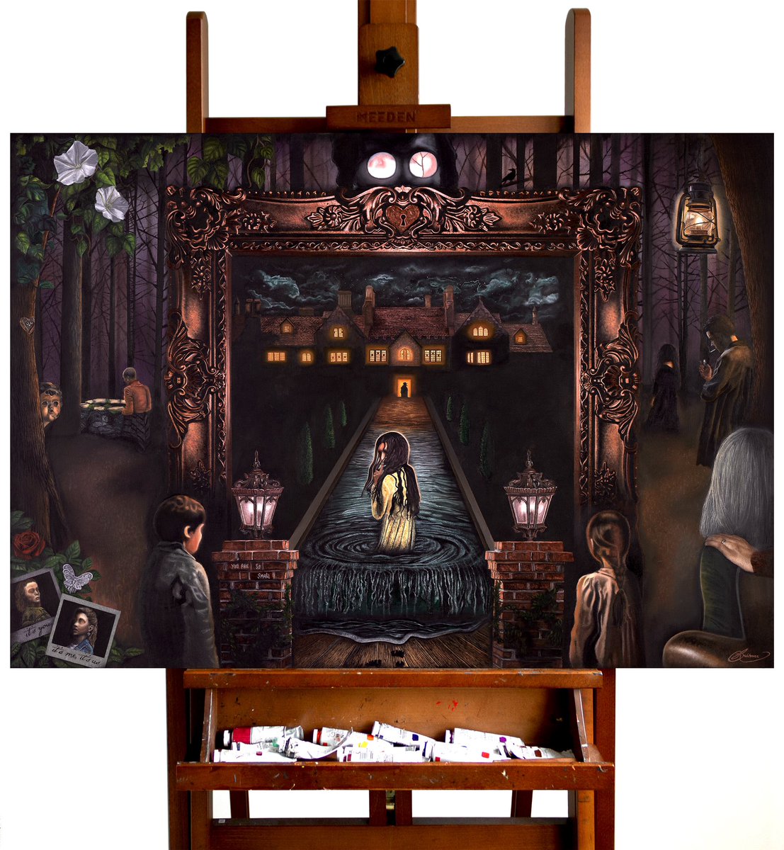 SubhaanArt's tweet image. I present to you, my completed Oil Painting titled: THE HAUNTING OF BLY MANOR — ‘A LOVE STORY’! 🥀🌊
#TheHauntingofBlyManor @flanagansource