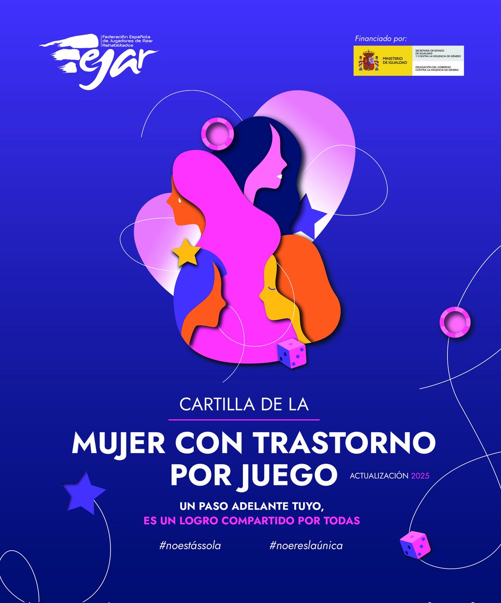 Fejar Federación (@fejarfederacion) on Twitter photo Actualización Cartilla de la Mujer con trastorno por juego, dentro del proyecto de “Realidades de mujeres resilientes”, con la colaboración del <a href="/IgualdadGob/">Ministerio de Igualdad</a> y la <a href="/DelGobVG/">Delegación del Gob. contra la Violencia de Género</a>
Descarga ⤵️ fejar.org/que-hacemos/pu…
#Fejar #Formación #Intervención #Mujeres #TrastornoPorJuego Actualización Cartilla de la Mujer con trastorno por juego, dentro del proyecto de “Realidades de mujeres resilientes”, con la colaboración del <a href="/IgualdadGob/">Ministerio de Igualdad</a> y la <a href="/DelGobVG/">Delegación del Gob. contra la Violencia de Género</a>
Descarga ⤵️ fejar.org/que-hacemos/pu…
#Fejar #Formación #Intervención #Mujeres #TrastornoPorJuego