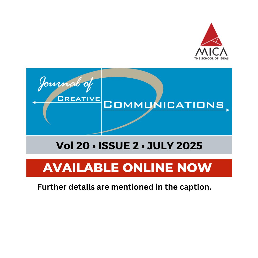 JOCC: Journal of Creative Communications (CRC) tweet media