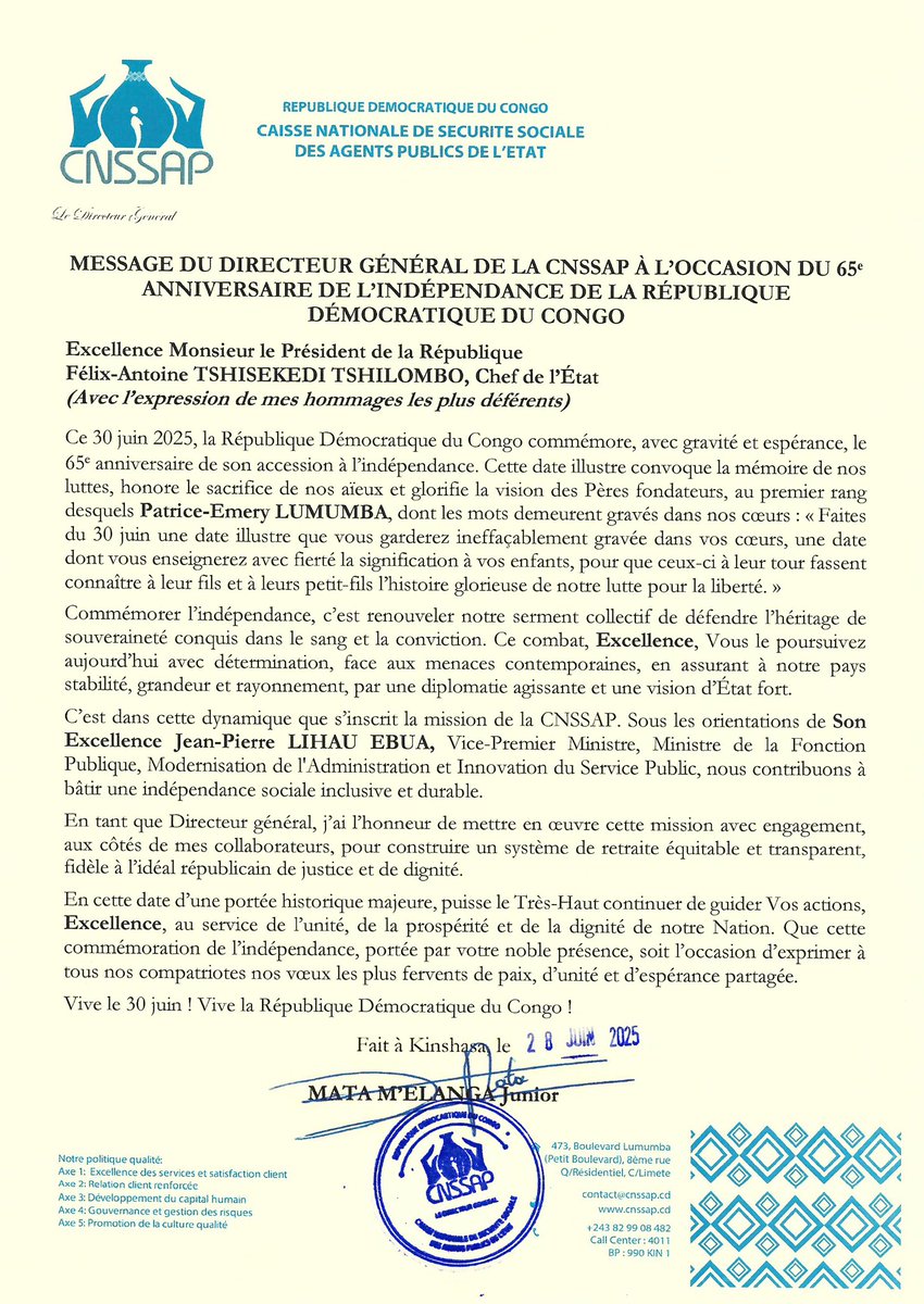 CNSSAP RDC (@cnssap_rdc) on Twitter photo 