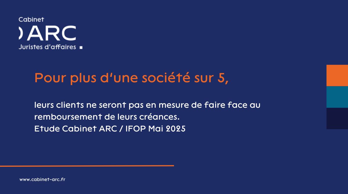 PGE, URSSAF, factures : les entreprises s’inquiètent de la capacité de leurs clients à honorer leurs engagements.

#PME #défaillancesdentreprises #trésorerie #CabinetArc