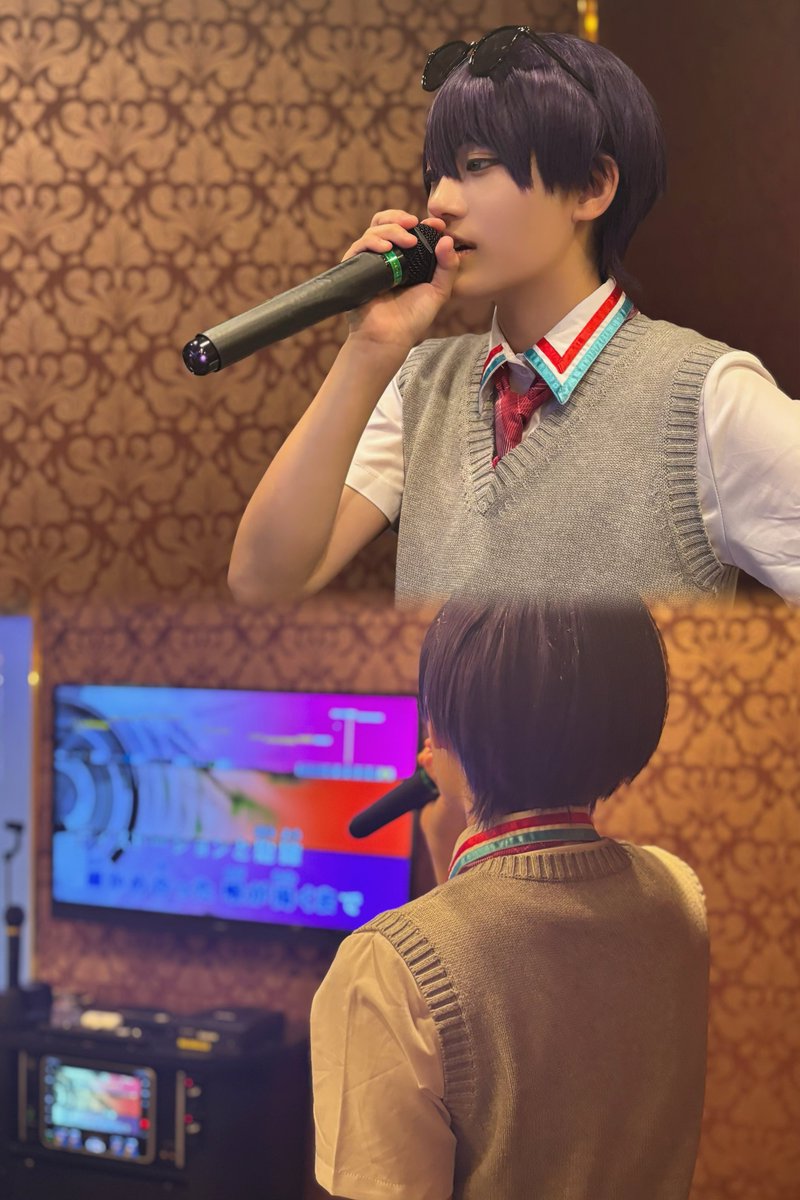 _rou_cos_'s tweet image. ⚠︎🌈🕒／⚔️cos

放課後にカラオケに行く高校生の妄想💭