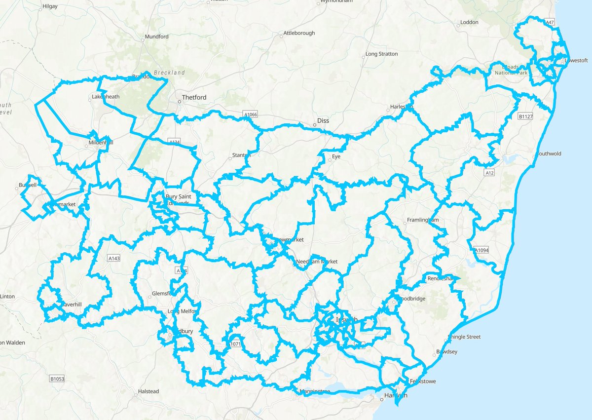 Interested in the Electoral Boundaries for the next County Councillor Elections in Suffolk? Look no further than the Suffolk Observatory's Elecoral Boundaries Map. Find out more at suffolkobservatory.info/suffolk-bounda…