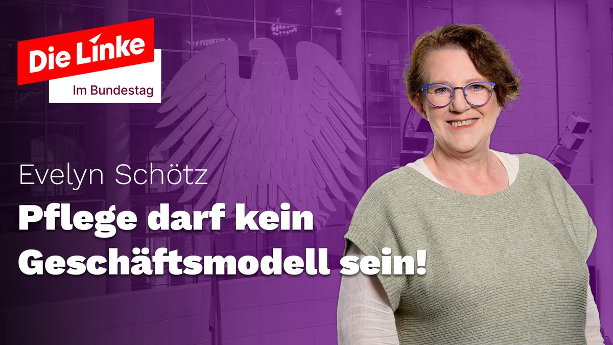 Evelyn Schötz: Pflegekräfte schuften sich kaputt, Pflegebedürftige werden im Stich gelassen - das ist politisches Versagen. Wir fordern: Mehr Personal, faire Löhne &amp; eine solidarische Pflegeversicherung!

Link zur Rede: dbtg.tv/cvid/7633463