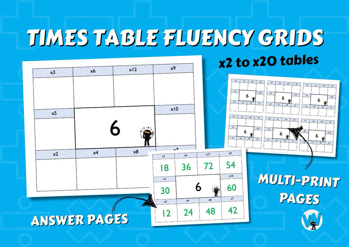VocabularyNinja's tweet image. 🥰🥷New Resource - Fluency Grids 🥷🥰

📲 bit.ly/4456Z2x

Vocabulary Ninja is super-excited to launch our latest resource series…Fluency Grids. Each bundle comes with many, many slides, multi-print slides and answer slides!

#maths #fluencygrids #primary #edutwitter