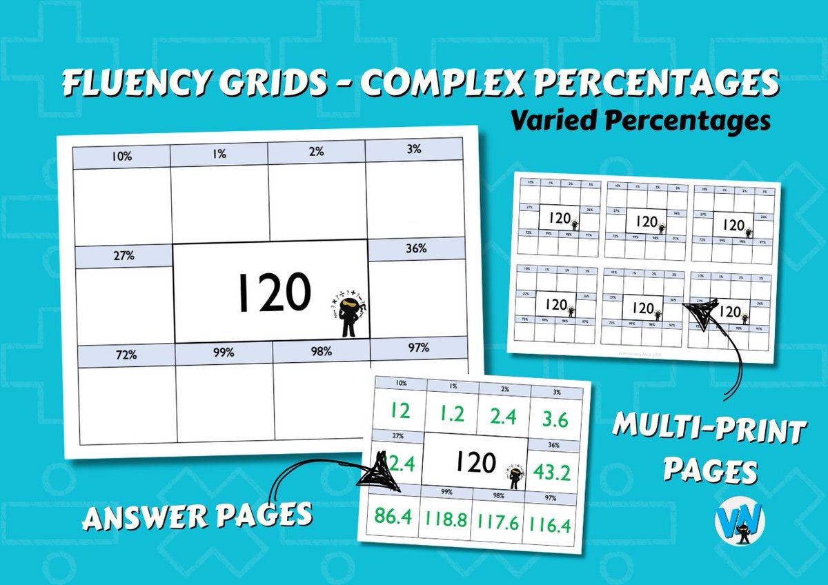 VocabularyNinja's tweet image. 🥰🥷New Resource - Fluency Grids 🥷🥰

📲 bit.ly/4456Z2x

Vocabulary Ninja is super-excited to launch our latest resource series…Fluency Grids. Each bundle comes with many, many slides, multi-print slides and answer slides!

#maths #fluencygrids #primary #edutwitter