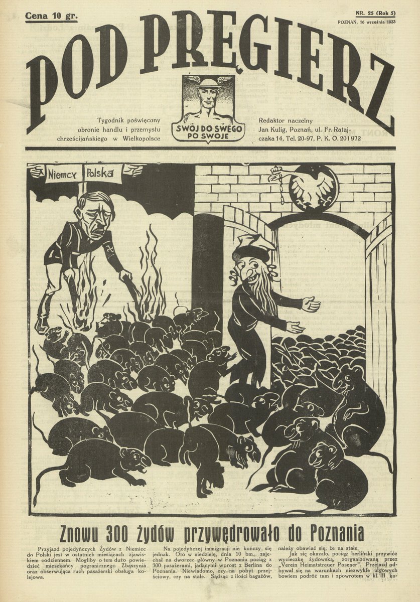 P_P_o_P_W's tweet image. Ruch obrony granic ostrzega.
Prawicowe pismo "Pod pręgierz", rok 1933.