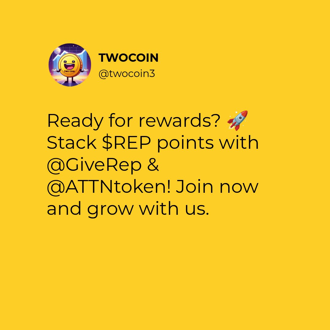 twocoin3's tweet photo. Start earning $REP points today! 🚀 In crypto, celebrate every win - big or small. https://t.co/QniNCvbCgz