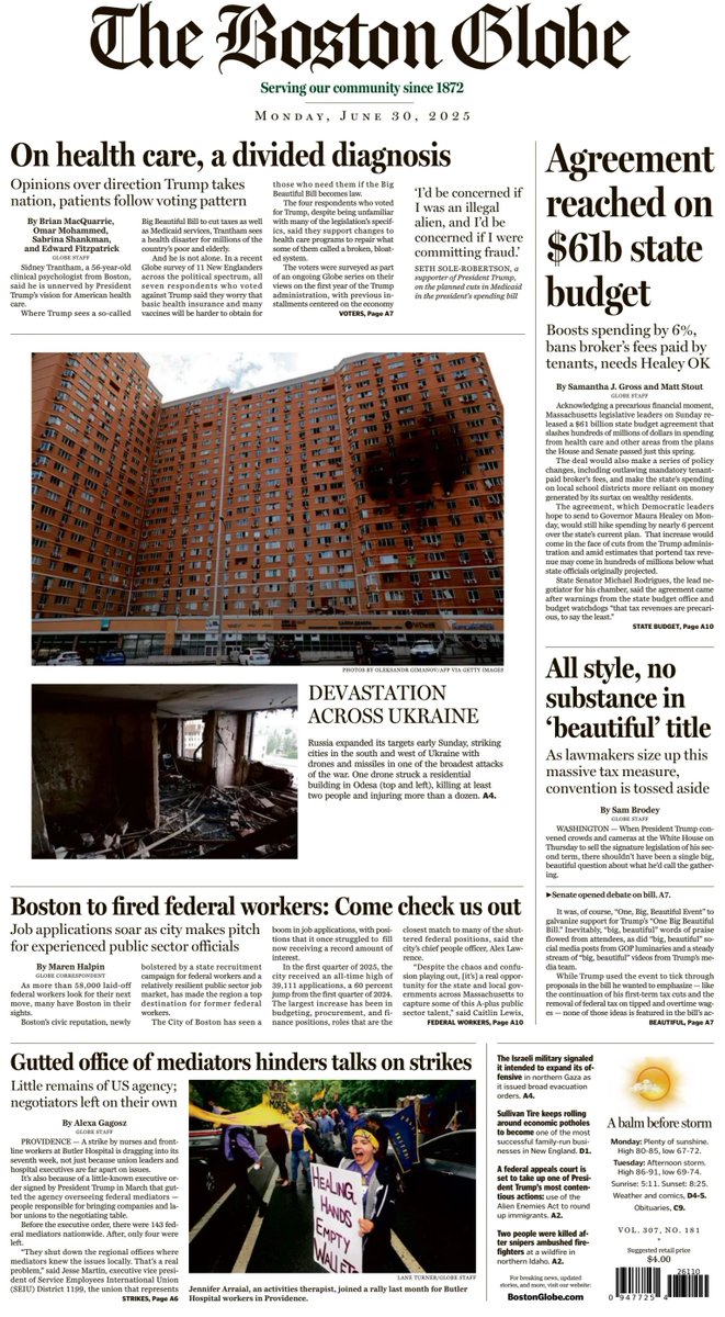 π΅ππππ πΏππππ πππππ’ π° (@ukpapers) on Twitter photo πΊπΈ On Health Care, A Divided Diagnosis
β«We asked New Englanders what they thought of Trumpβs vision for US health care. Their answers were widely divided
β«<a href="/GlobeMacQuarrie/">Brian MacQuarrie</a> <a href="/shurufu/">Omar Mohammed</a> <a href="/FitzProv/">Edward Fitzpatrick</a>
β«is.gd/PE5rrw
#frontpagestoday #USA <a href="/BostonGlobe/">The Boston Globe</a> πΊπΈ πΊπΈ On Health Care, A Divided Diagnosis
β«We asked New Englanders what they thought of Trumpβs vision for US health care. Their answers were widely divided
β«<a href="/GlobeMacQuarrie/">Brian MacQuarrie</a> <a href="/shurufu/">Omar Mohammed</a> <a href="/FitzProv/">Edward Fitzpatrick</a>
β«is.gd/PE5rrw
#frontpagestoday #USA <a href="/BostonGlobe/">The Boston Globe</a> πΊπΈ
