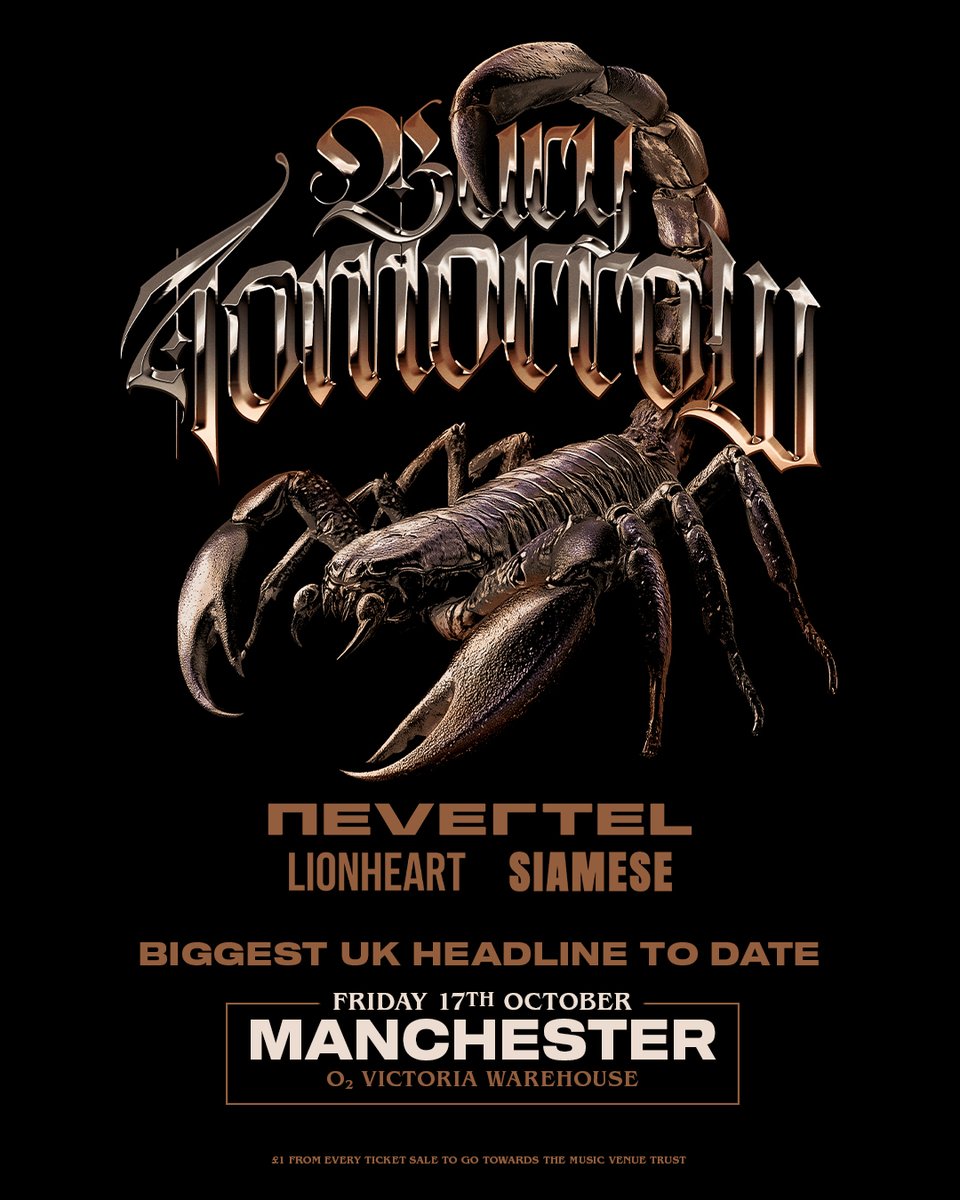 O2 Victoria Warehouse Manchester (@o2vicwarehouse) on Twitter photo On Fri 17 Oct Metalcore pioneers <a href="/burytomorrow/">BURY TOMORROW</a> play their BIGGEST headline to date here at #O2VictoriaWarehouseManchester and they will be joined by @nevertelus Lionheart and Siamese.
Get tickets now via; academymusicgroup.com/o2victoriaware… On Fri 17 Oct Metalcore pioneers <a href="/burytomorrow/">BURY TOMORROW</a> play their BIGGEST headline to date here at #O2VictoriaWarehouseManchester and they will be joined by @nevertelus Lionheart and Siamese.
Get tickets now via; academymusicgroup.com/o2victoriaware…