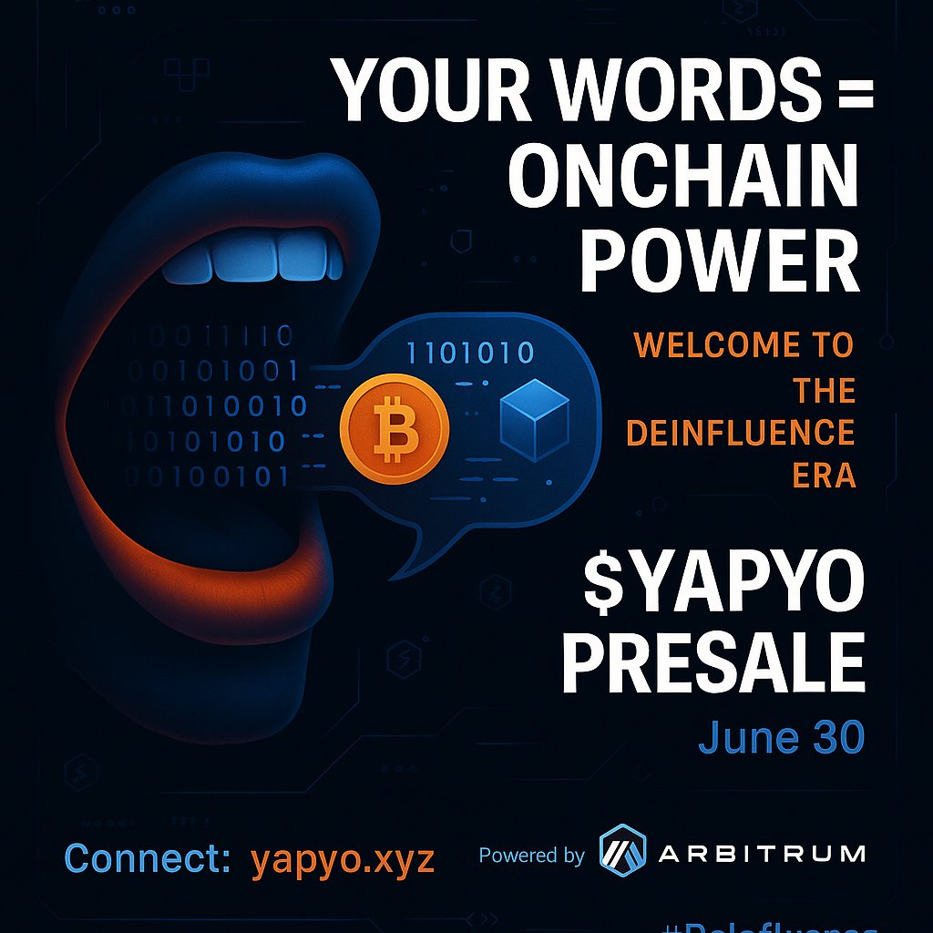 younginvestor90's tweet photo. Yapyo season no be for lazy fingers.
Reply those who lift the protocol.
Support those who Yap with purpose.
@arbitrum built the road.
@yapyo_arb put rewards on it.
Top 1K is just the beginning — stay active, stay valuable.
#YapSmart #DeInfluence https://t.co/A0KKxMudfG