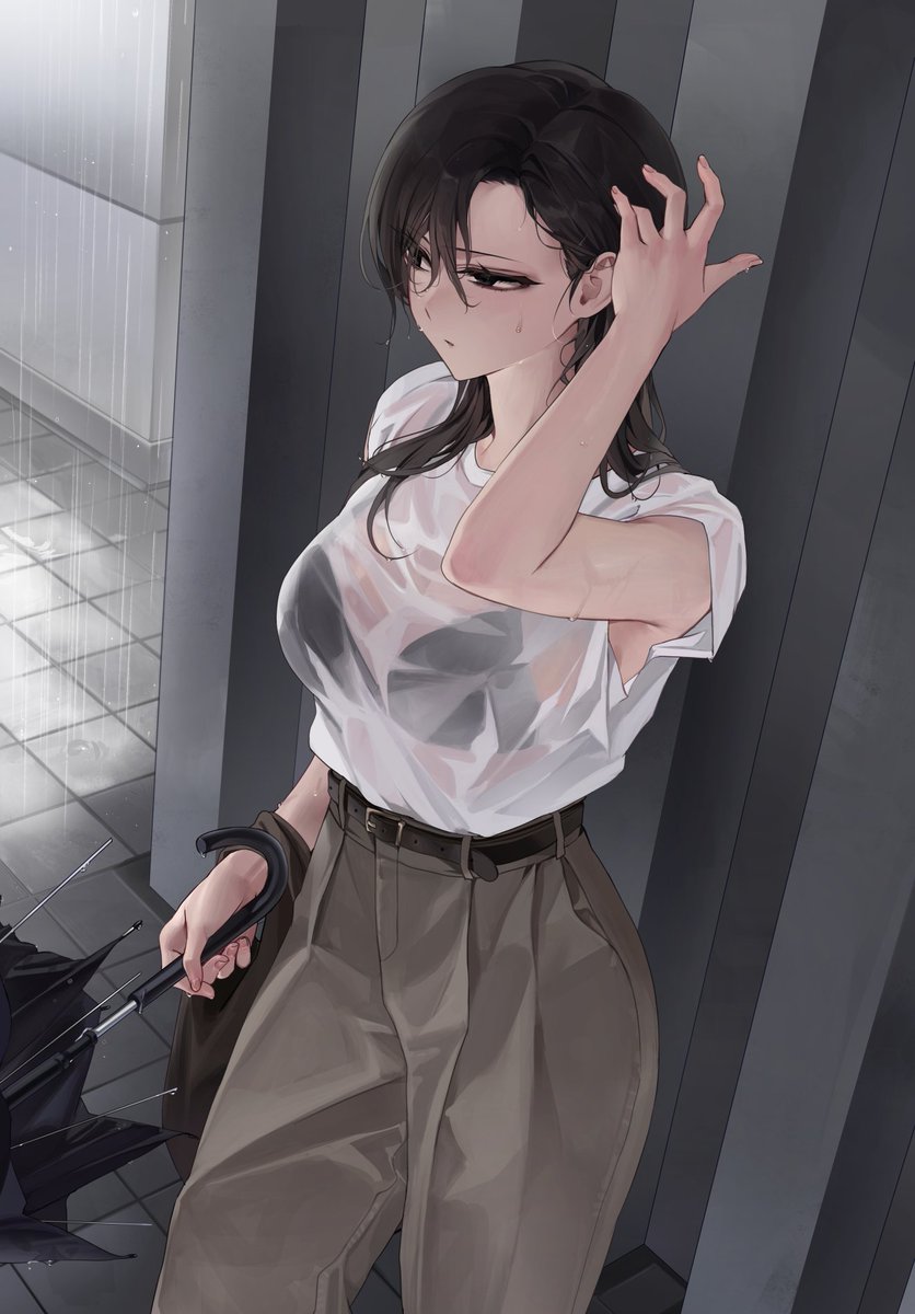 S_ABOTEN__'s tweet image. 「雨が止むまで待とうか···」