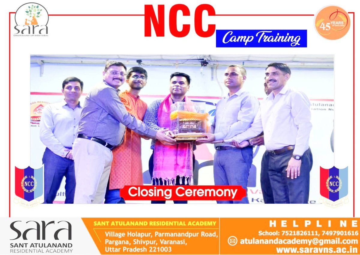 At Sant Atulanand Residential Academy ,
the NCC Closing Ceremony wasn’t a farewell but a celebration of our #Discipline!

🎖️ Medals mattered.
🗣️ Words inspired.
👣 Cadets stepped ahead — transformed for life.

#NCCAtSARA #CoronationOfCourage #100UPBattalion #DisciplinedLiving