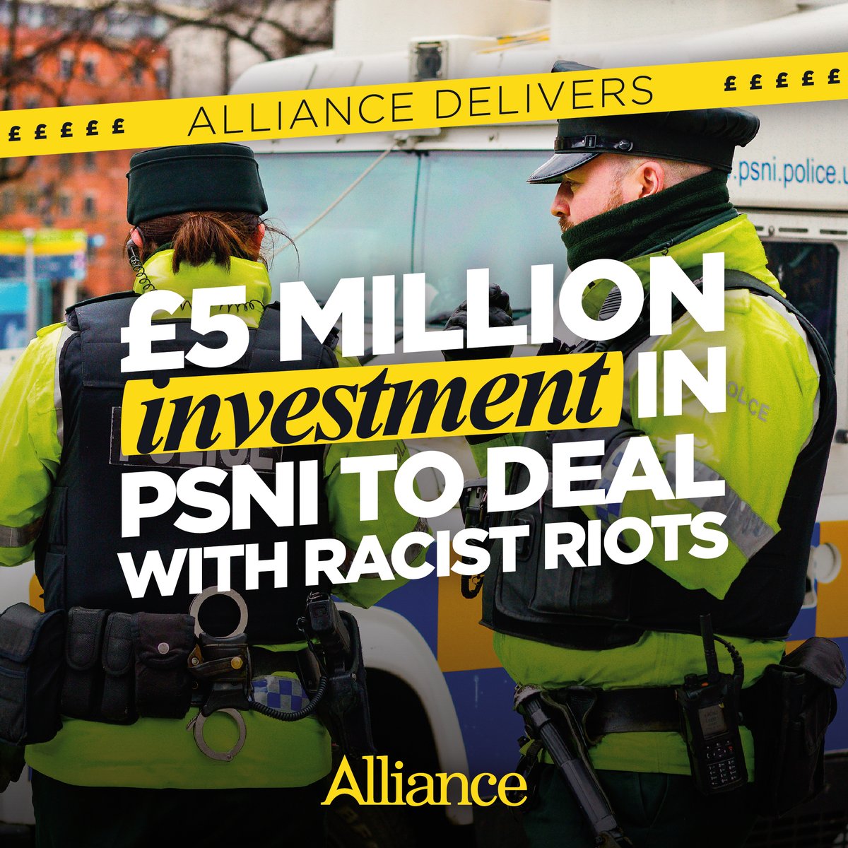 Naomi Long MLA (@naomi_long) on Twitter photo Delighted to announce the Executive has agreed to my bid for an additional £5 million to assist the PSNI with the recent unrest.
This is a good start, but I will continue pushing for more essential long-term investment. Delighted to announce the Executive has agreed to my bid for an additional £5 million to assist the PSNI with the recent unrest.
This is a good start, but I will continue pushing for more essential long-term investment.
