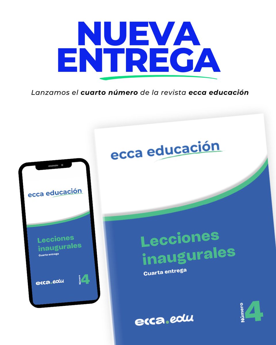 🚀 ¡Lanzamos el cuarto número de la revista 'ecca educación'! En esta edición exploramos cómo la educación rompe barreras y el impacto del periodismo en la sociedad, con las reflexiones de grandes profesionales.

🔗 Léela aquí: ecca.edu.es/publicaciones/…

#eccaedu #Educación