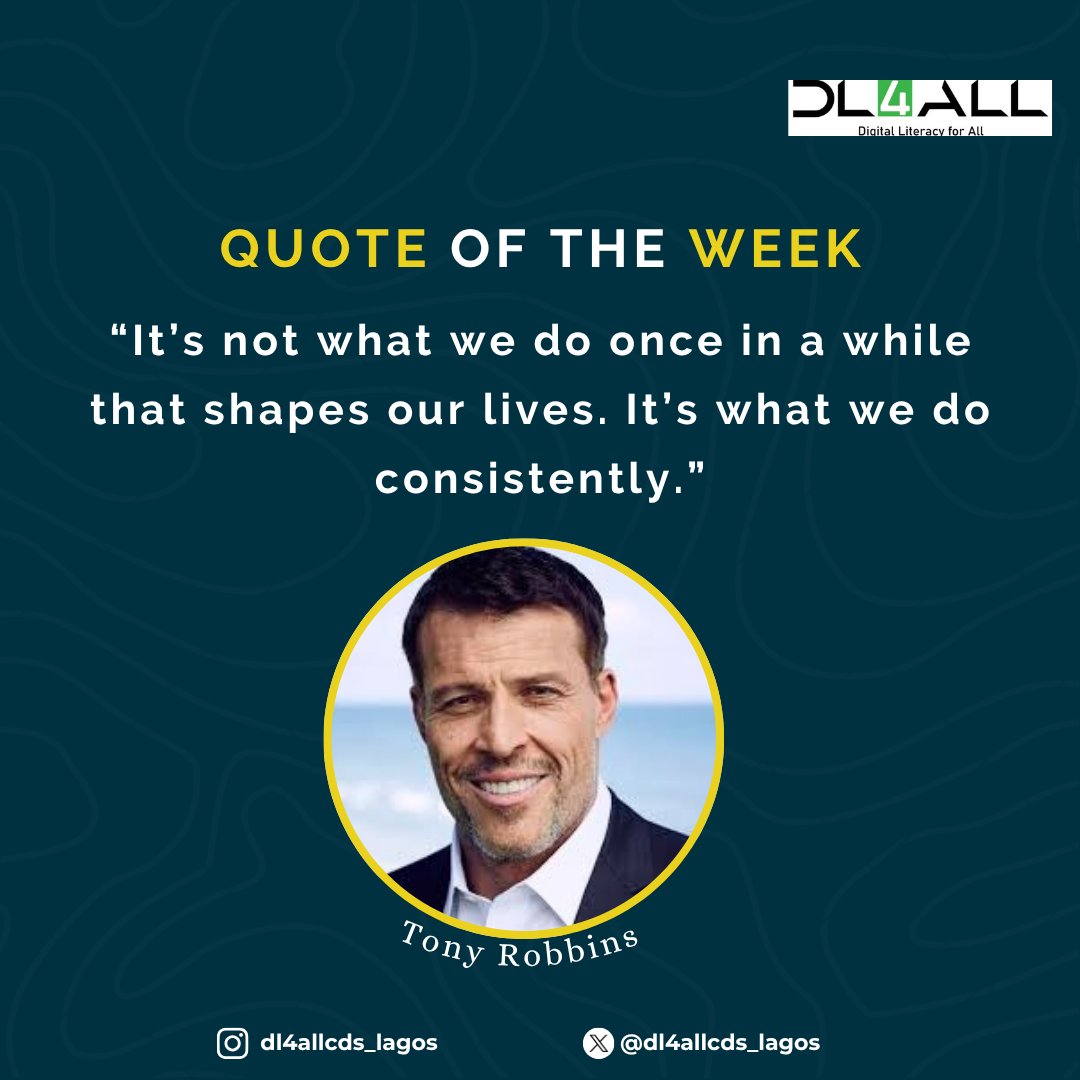Dl4AllCds_Lagos's tweet image. Consistency is the secret sauce to success. Build it, stick to it, and watch the magic unfold as you go.

This week, choose consistency over perfection✨

Happy new week 🫶🏾

#MondayMotivation #DL4AllCDS #newweek #DisciplineOverMotivation
