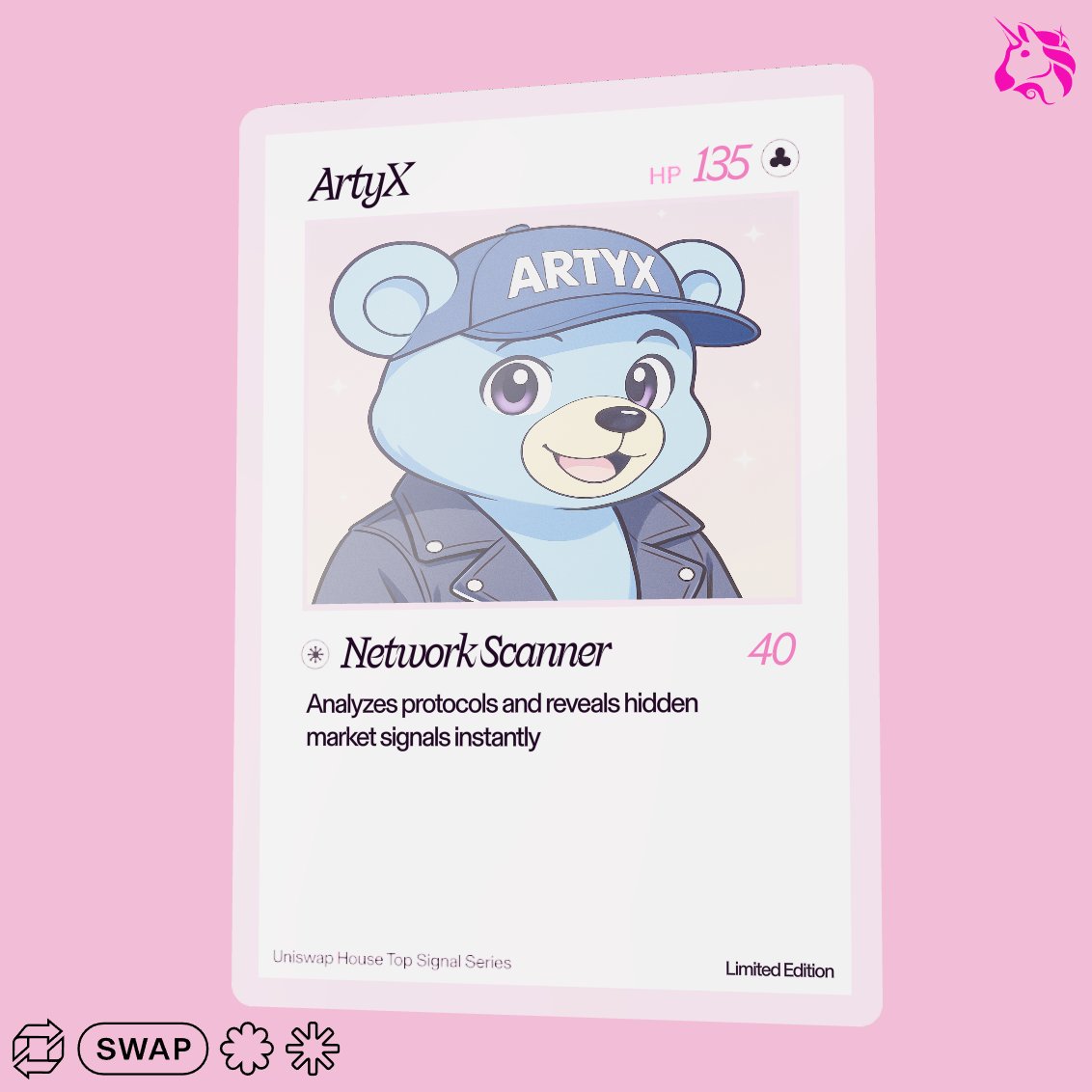 Just pulled a grail Check out my Uniswap trading card 🦄 #Uniswap #unichain