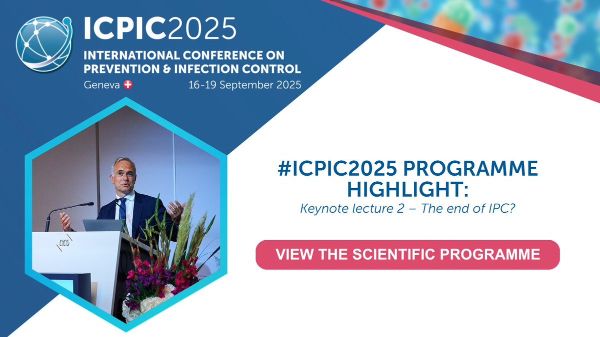 ICPIC_meeting's tweet image. #ICPIC2025 Programme highlight: Keynote lecture 2 – The end of IPC? 🩺
Speaker: Andreas Voss
Are we headed for a world where IPC is obsolete, or will it simply transform into something more integrated?
➡️ View the scientific programme: tinyurl.com/ICPIC-2025-Pro…