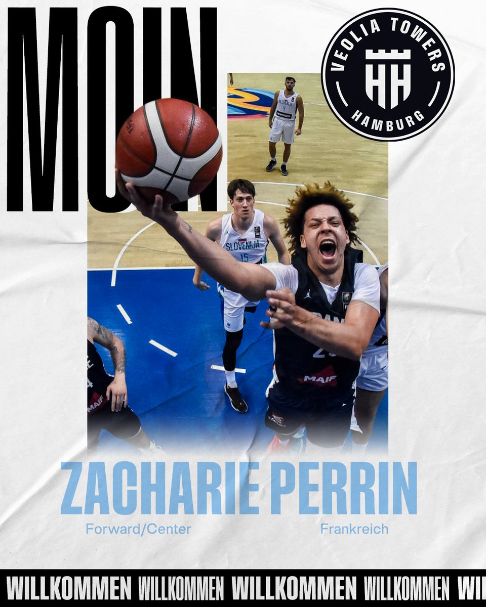 🇫🇷 𝐁𝐨𝐧𝐣𝐨𝐮𝐫 𝐙𝐚𝐜𝐡𝐚𝐫𝐢𝐞! 🔥

Das französische Talent kommt von <a href="/SLUCbasketNancy/">SLUC Nancy Basket</a> und unterschreibt einen Vertrag bis 2027. <a href="/Perr1Zach/">Zperrin25</a> wurde 2024 U20-Europameister und zum MVP des Turniers ausgezeichnet. 🏀

➡️🗞️ hamburgtowers.de/news/profis/na…

#VeoliaTowersHamburg 📸 FIBA
