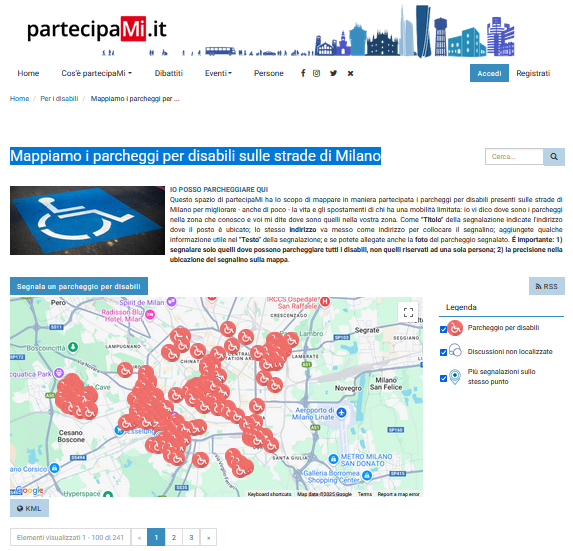 partecipaMi's tweet image. Rosanna Ross Favulli fa il suo esordio su '#Mappiamo i #parcheggi per #disabili sulle strade di #Milano' partecipami.it/mappaparcheggi… con 2 segnalazioni:
- "Via Fabio Filzi 27, 2 parcheggi"
partecipami.it/infodiscs/view…
- "Via Decembrio 25"
partecipami.it/infodiscs/view…