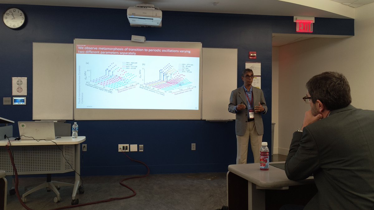 SujithRI's tweet image. Had a great time at @NODYCON presenting our results on metamorphosis of transition to periodic oscillations. Thanks to @walterlacarbona & @hajj_mr for a fantastic event full of science & energy!
#conference #Nonlineardynamics #stevens #springernature #earandel #cassyni #NYC