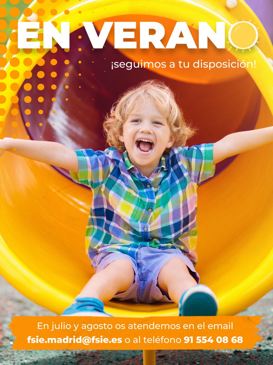 FSIE MADRID 🍀 (@fsiemadrid) on Twitter photo 🍀Os recordamos que en julio y agosto os seguiremos atendiendo a través del correo 📩 fsie.madrid@fsie.es o en el 📞 91 554 08 68 (de L a V de 9:30 a 13:30h)
Nuestra sede permanecerá abierta en julio en horario de L a V, de 9:30 a 13:30h, con cita previa.
#FSIEMadrid #somosFSIE 🍀Os recordamos que en julio y agosto os seguiremos atendiendo a través del correo 📩 fsie.madrid@fsie.es o en el 📞 91 554 08 68 (de L a V de 9:30 a 13:30h)
Nuestra sede permanecerá abierta en julio en horario de L a V, de 9:30 a 13:30h, con cita previa.
#FSIEMadrid #somosFSIE