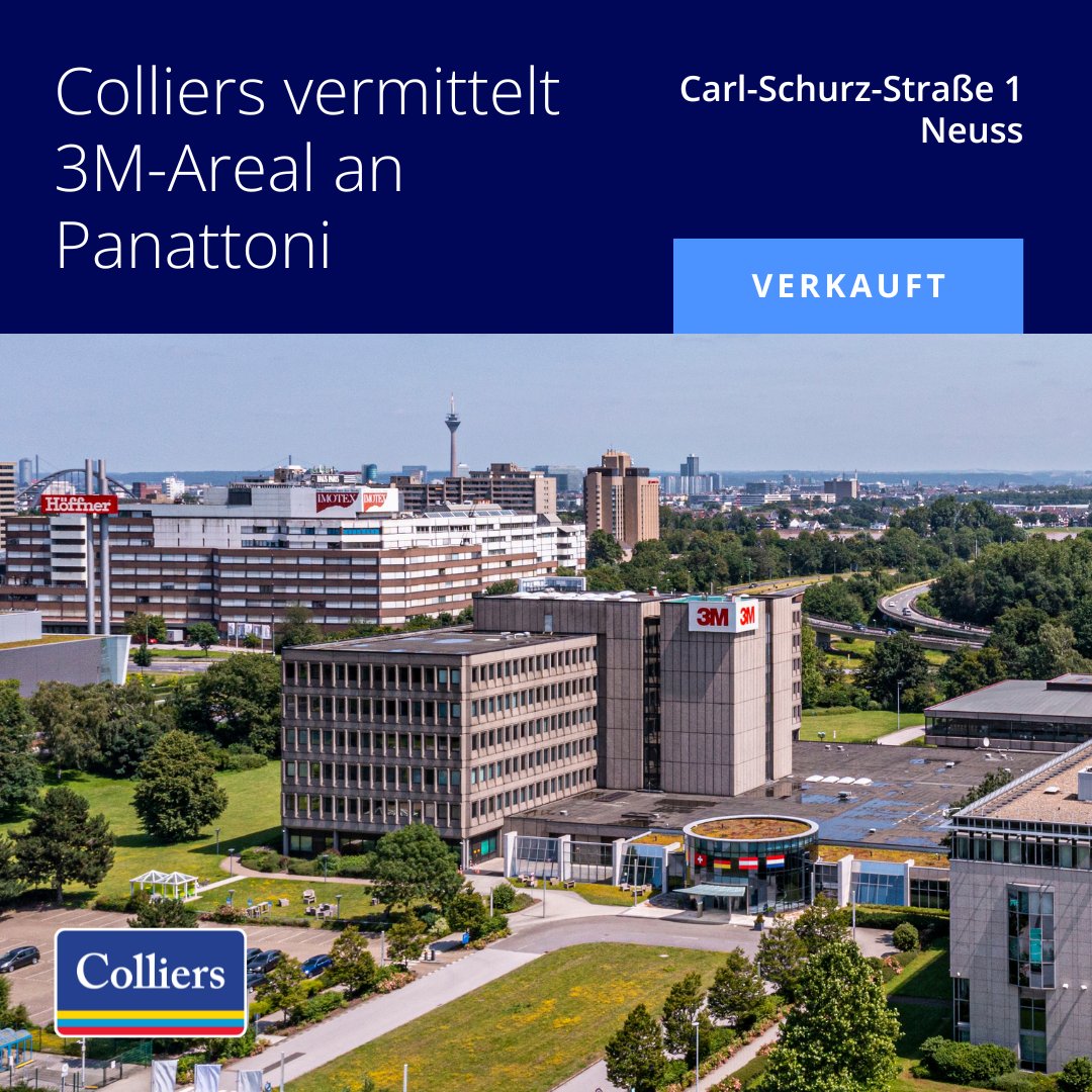 3M verkauft ca. 85.500 m² großes Grundstück an Panattoni in Neuss. Der Projektentwickler plant seinen bisher größten Gewerbe- und Business Park nach dem Konzept „City Dock“. Mehr hier: linkedin.com/posts/colliers…