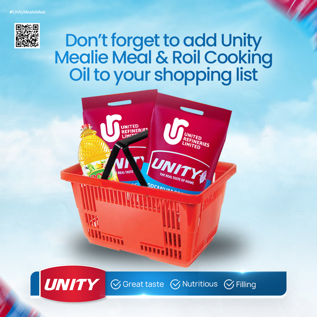 It's month end!!!!

Don't forget to add Unity Mealie Meal &amp; Roil Cooking Oil to your shopping list.

#unitymealiemeal