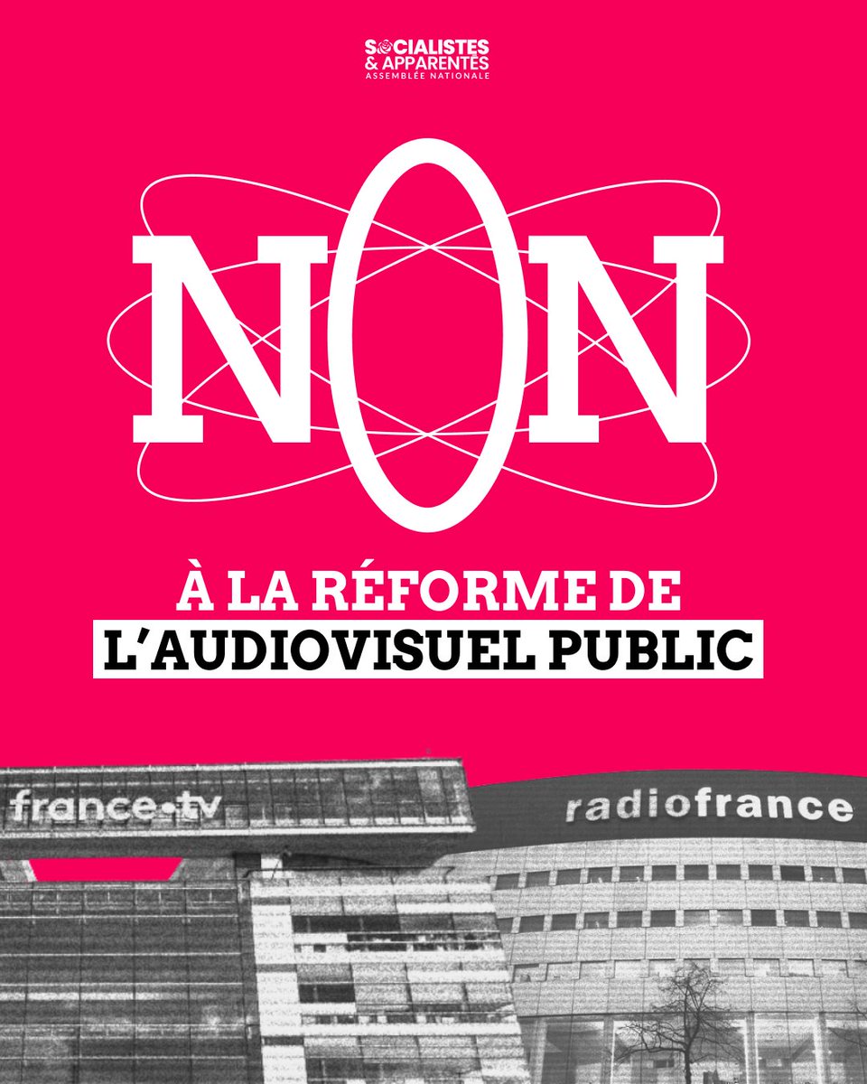 🔴🏛️ Cet après-midi, l’Assemblée nationale débattra de l’avenir de l’audiovisuel public.

Nous nous opposerons au projet du Gouvernement de création d’une holding. 

L’audiovisuel public est un pilier de notre démocratie, il mérite mieux qu’une réforme improvisée.