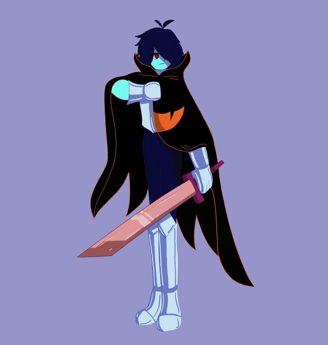 Lucx222Arts's tweet photo. Kris wearing the shadow mantle #DELTARUNE #DeltaruneChapter3 https://t.co/I25hoIL9eO