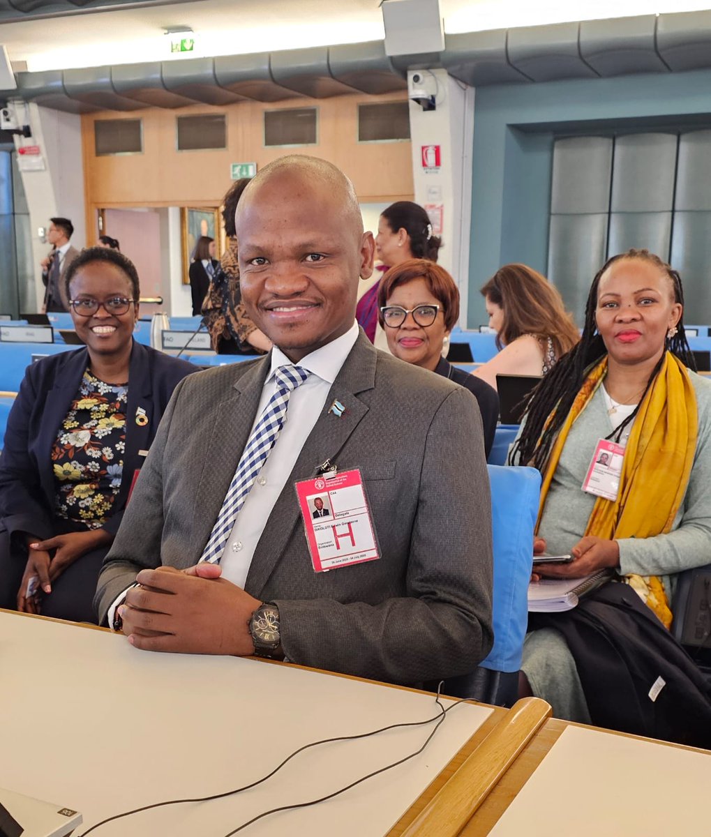 Botswana Embassy in Brussels (@embassybwtobr) on Twitter photo ๐ฃ๐บ๐ณ๐ฑ๐ฝ๏ธ๐ง๐ผ The Acting Minister of Lands and Agriculture, Hon. Dr. Edwin Dikoloti is participating at the High-Level Ministerial Event held ahead of the 44th Session of the <a href="/FAO/">Food and Agriculture Organization</a>, scheduled to take place from the 30th June to 4th July 2025 in Rome, Italy. ๐ฃ๐บ๐ณ๐ฑ๐ฝ๏ธ๐ง๐ผ The Acting Minister of Lands and Agriculture, Hon. Dr. Edwin Dikoloti is participating at the High-Level Ministerial Event held ahead of the 44th Session of the <a href="/FAO/">Food and Agriculture Organization</a>, scheduled to take place from the 30th June to 4th July 2025 in Rome, Italy.
