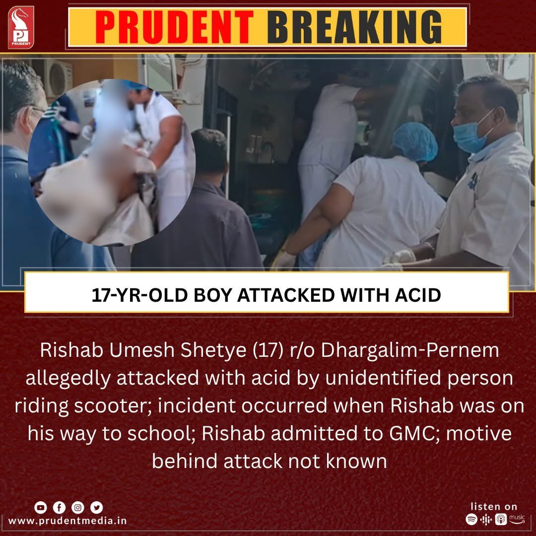 Samil Volvaiker (@samilvalvoikar) on Twitter photo Law & order crumbles in Goa, which is exposed again after horrific acid attack on a student in Dhargal. Meanwhile Goa govt is busy focusing on event management over safety of Goans. This is nothing but complete administrative failure of CM <a href="/DrPramodPSawant/">Dr. Pramod Sawant</a> !
#Goa #BJPFails Law & order crumbles in Goa, which is exposed again after horrific acid attack on a student in Dhargal. Meanwhile Goa govt is busy focusing on event management over safety of Goans. This is nothing but complete administrative failure of CM <a href="/DrPramodPSawant/">Dr. Pramod Sawant</a> !
#Goa #BJPFails