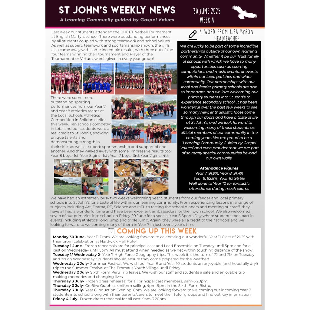 St John's Weekly News - 30 June 2025
stjohns.bhcet.org.uk/news/2025-06-3…