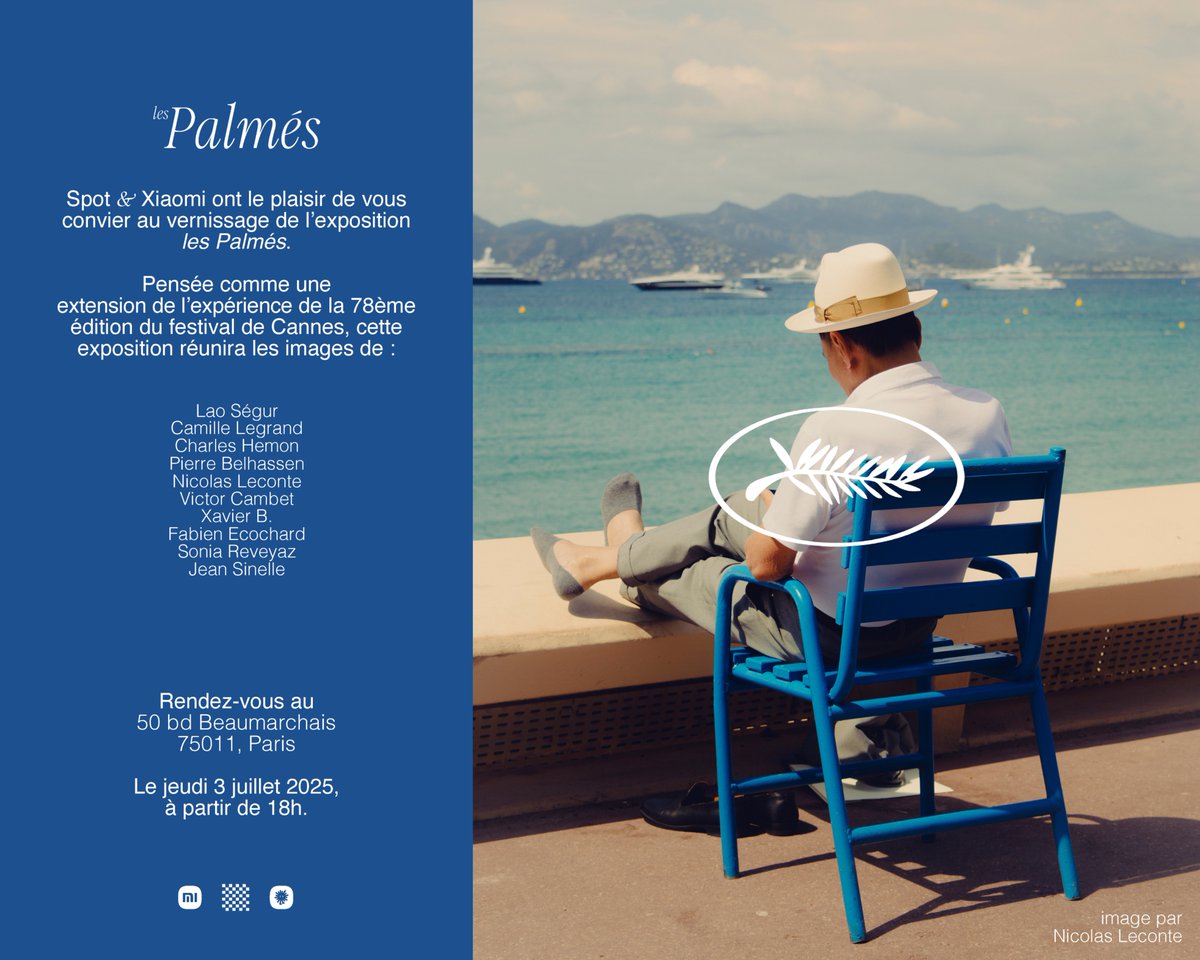 Jeudi soir, à partir de 18h, je participe à une exposition collective sur le festival de Cannes, à la galerie B50, pour mes amis les parisiens 🙏