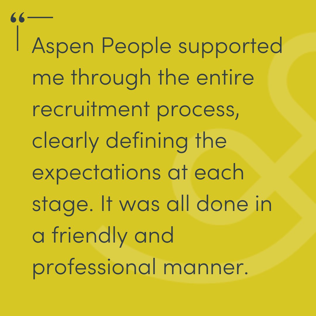 We believe that working with candidates should be a highly personalised experience, and we always take time to craft an exceptional, well-executed and respectful candidate journey. Register with Aspen People today: bit.ly/RegisterWithAs…