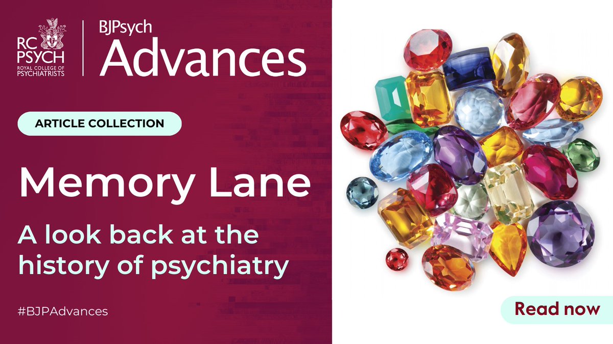 Cambridge UP - Psychology & Psychiatry (@cambup_psych) on Twitter photo Memory Lane | Explore a series of articles published in BJPsych Advances focusing on key works in #psychiatry that should not be forgotten...
Access the collection > cup.org/3UF7I4M
<a href="/TheBJPsych/">BJPsych Journals</a> #history #psychiatry Memory Lane | Explore a series of articles published in BJPsych Advances focusing on key works in #psychiatry that should not be forgotten...
Access the collection > cup.org/3UF7I4M
<a href="/TheBJPsych/">BJPsych Journals</a> #history #psychiatry
