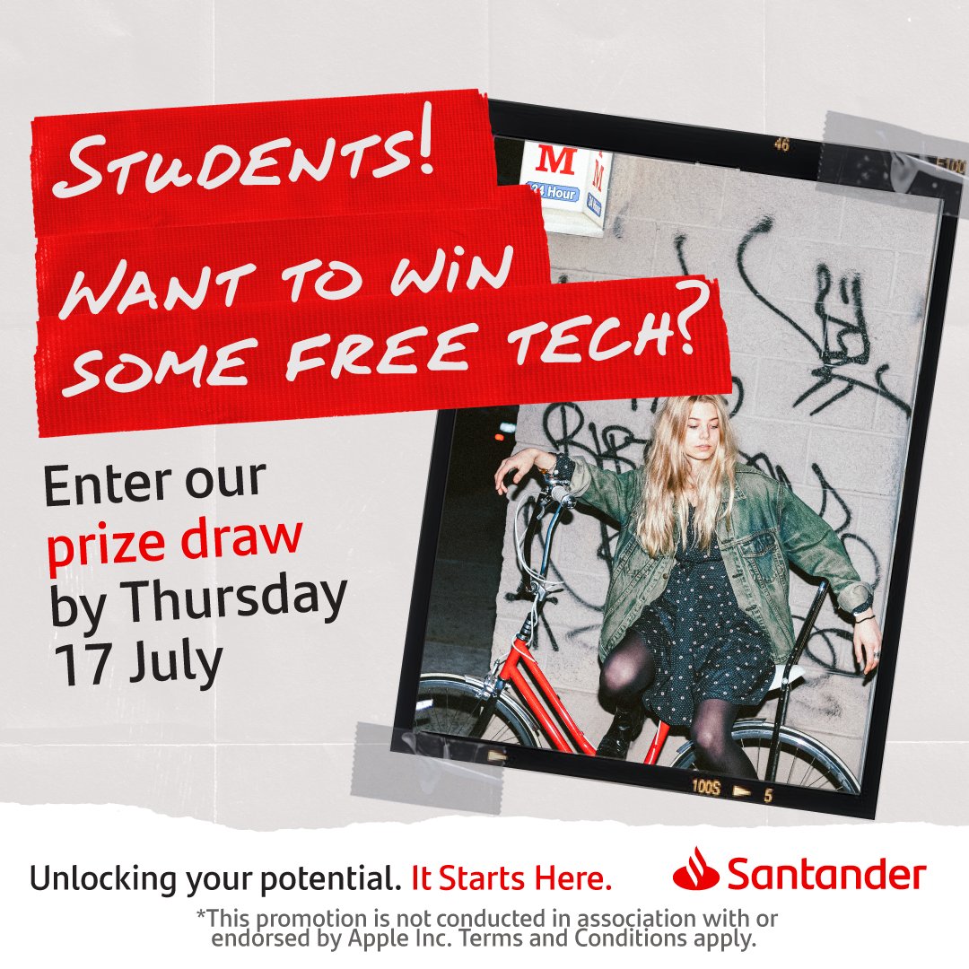 Birkbeck Student Services (@birkbeckadvice) on Twitter photo 🎉 <a href="/santanderuk/">Santander UK</a> is giving away 15 iPads and 35 pairs of AirPods in their latest student prize draw! 🎉
✅Open to all UK students aged 18+
✅No need to bank with Santander
📅Enter by 17 July 2025 for your chance to win
Enter Now 👉 bit.ly/45m15uu 👈 🎉 <a href="/santanderuk/">Santander UK</a> is giving away 15 iPads and 35 pairs of AirPods in their latest student prize draw! 🎉
✅Open to all UK students aged 18+
✅No need to bank with Santander
📅Enter by 17 July 2025 for your chance to win
Enter Now 👉 bit.ly/45m15uu 👈
