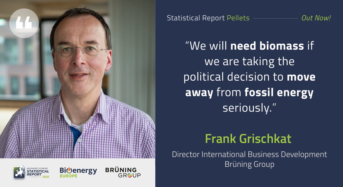 Bioenergy Europe (@bioenergyeu) on Twitter photo “We’ll need biomass if we’re serious about ditching fossil energy,” says Frank Grischkat (Brüning Group) after a roller-coaster year for pellet markets.
Catch his full take & fresh stats in <a href="/bioenergyEU/">Bioenergy Europe</a> Pellet Report 👉 bioenergyeurope.org/statistical-re…
#Bioenergy #Pellets #Renewables “We’ll need biomass if we’re serious about ditching fossil energy,” says Frank Grischkat (Brüning Group) after a roller-coaster year for pellet markets.
Catch his full take & fresh stats in <a href="/bioenergyEU/">Bioenergy Europe</a> Pellet Report 👉 bioenergyeurope.org/statistical-re…
#Bioenergy #Pellets #Renewables