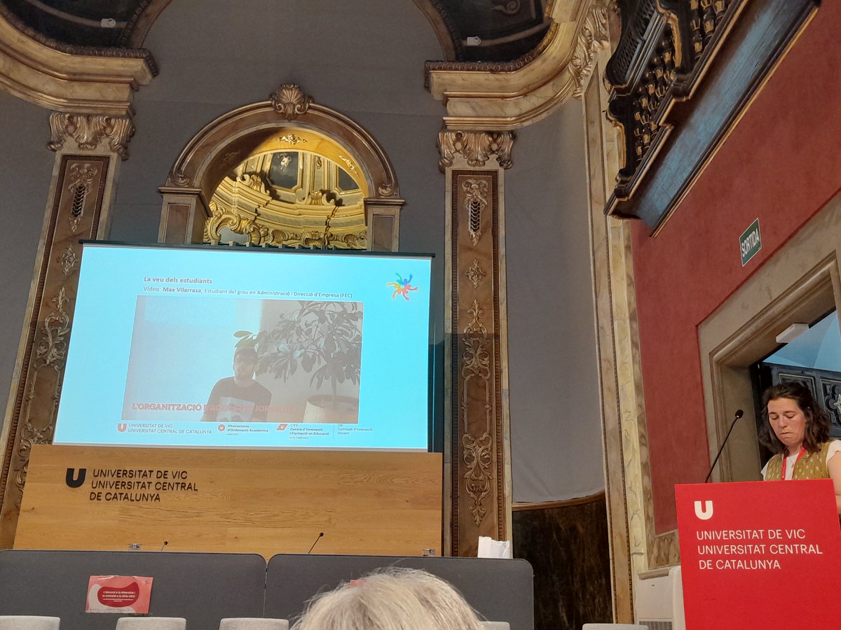 Eulàlia Massana (@eulaliamassana) on Twitter photo Ara és el moment de la conversa entre estudiants sobre la seva experiència d’atenció a la diversitat i la
inclusió a la <a href="/uvic_ucc/">UVic-UCC</a>, en base a vídeos presentats per Laura Puig, del Servei de Suport a l’Estudiant del Campus Vic.
#CIFE <a href="/uvic_cife/">CIFE - Centre d'Innovació i Formació en Educació</a> #JornadaDocènciaUniversitària Ara és el moment de la conversa entre estudiants sobre la seva experiència d’atenció a la diversitat i la
inclusió a la <a href="/uvic_ucc/">UVic-UCC</a>, en base a vídeos presentats per Laura Puig, del Servei de Suport a l’Estudiant del Campus Vic.
#CIFE <a href="/uvic_cife/">CIFE - Centre d'Innovació i Formació en Educació</a> #JornadaDocènciaUniversitària