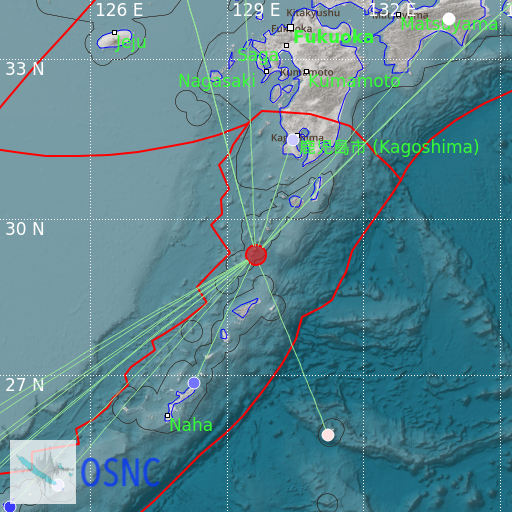 ird2025mtdsnu Ryukyu Islands, Japan mb 5.3 2025/06/30 09:33:22  - For updates, please see  seisme.nc <a href="/EarthquakesGA/">EarthquakesGA</a> <a href="/GeoscienceAus/">Geoscience Australia</a> #earthquake #seisme #sismo