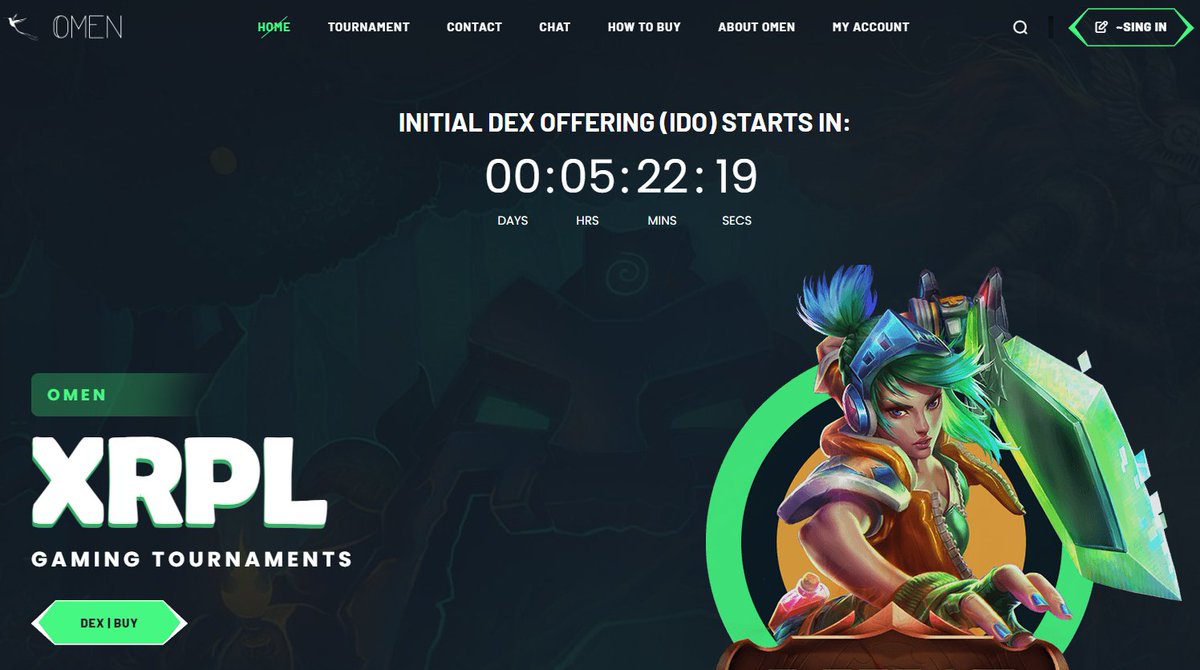 🔥6 hours away from the start of IDO Presale phase!

#OmenHub IDO Presale goes live soon on XRPL. Be among the first to enter the Web3 tournament revolution.

📲To participate, download Xaman (XRP) wallet and set a BUY order at 0.001 XRP through XRPL DEX➡️ xmagnetic.org/dex/OME+r927JM…