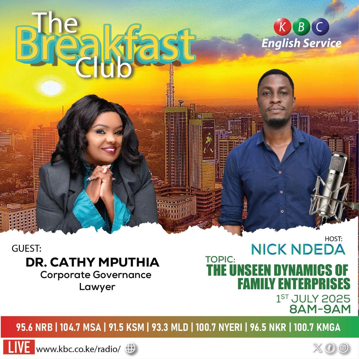 C. Mputhia Advocates (@cmputhiadvocate) on Twitter photo 18 hours to go: Our Managing partner joins <a href="/kbcenglish/">KBC English Service</a> tomorrow morning to share on the unseen dynamics of family enterprises. Set a reminder and tweet us your question!
#familybusiness #kbcenglishbreakfast 18 hours to go: Our Managing partner joins <a href="/kbcenglish/">KBC English Service</a> tomorrow morning to share on the unseen dynamics of family enterprises. Set a reminder and tweet us your question!
#familybusiness #kbcenglishbreakfast